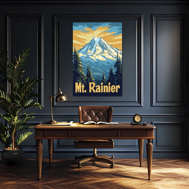 Mount Rainier Vintage resor Poster (Skapare uppladdad)