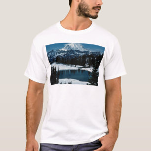 Mount Rainier vinter för stat Washington, USA Tee Shirt