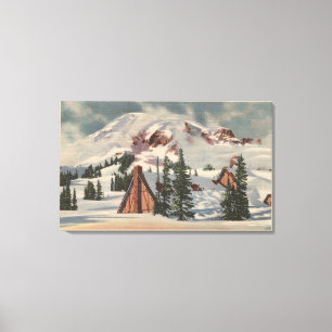 Mount Rainier WA - paradisgästgivargård på fote Canvastryck