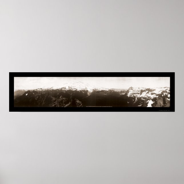 Mount Rainier WA Photo 1908 Poster (Framsidan)