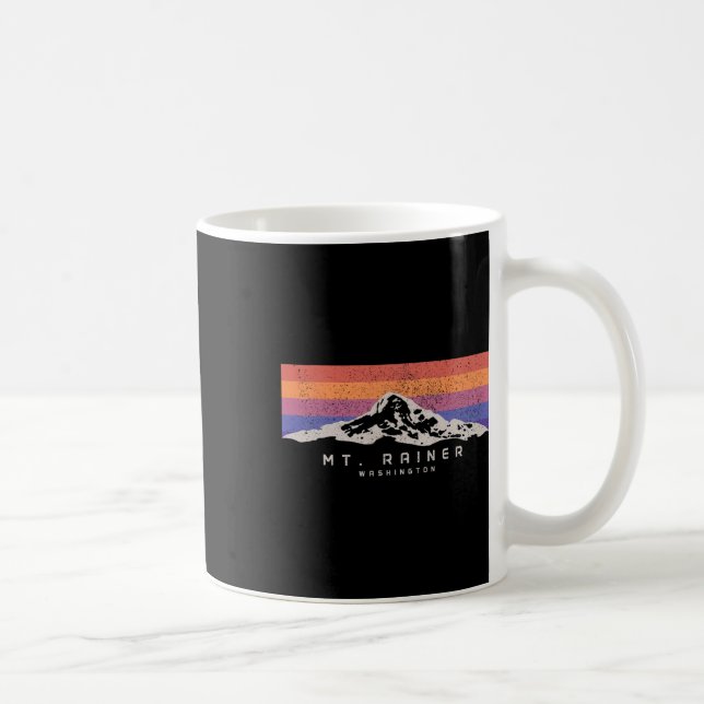 Mount Rainier Washington Berg Mt Klättring Sommar Kaffemugg (Höger)