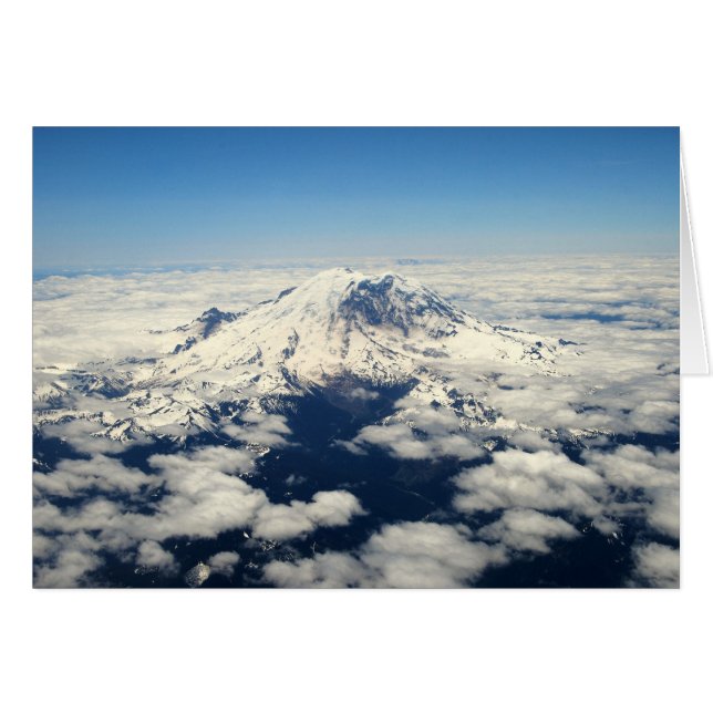 Mount Rainier, Washington, Flygbild, Kort (Framsidan Horizontal)
