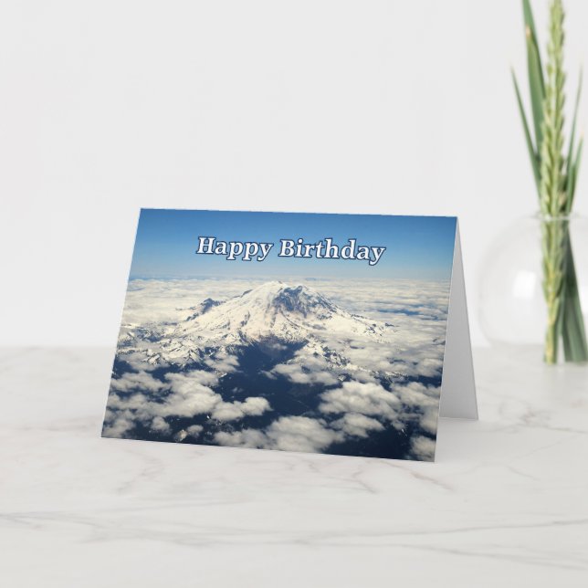Mount Rainier, Washington, Grattis på födelsedagen Kort (Framsida)