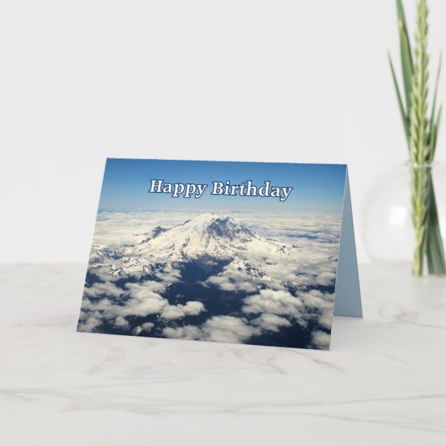 Mount Rainier, Washington, Grattis på födelsedagen Kort (Framsida)