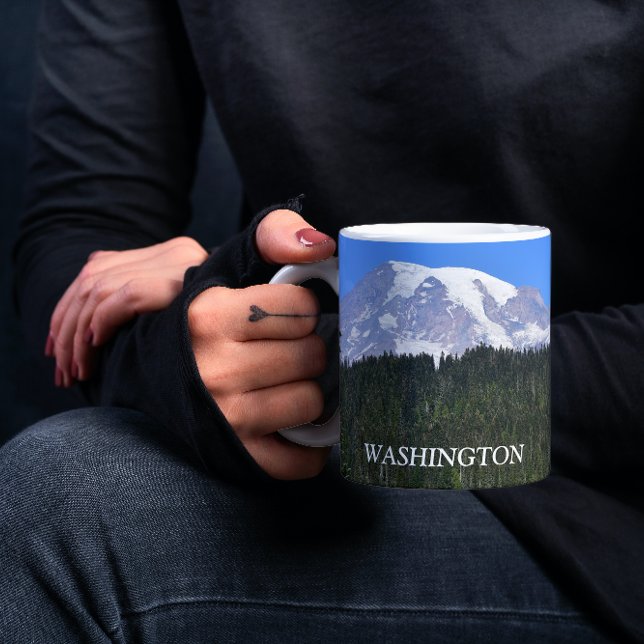 Mount Rainier Washington liggande Photo Mugg (In Situ Held)
