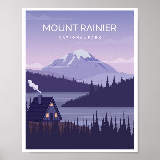 Mount Rainier Washington Poster (Framsidan)
