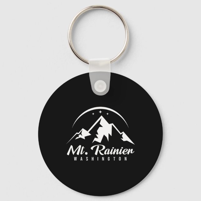 Mount Rainier Washington Ski Resort Skiing Snowboa Nyckelring (Framsida)