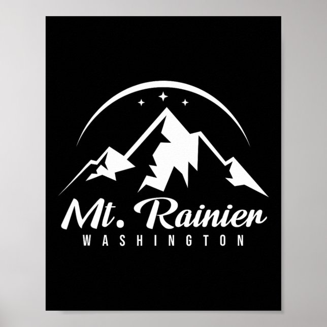 Mount Rainier Washington Ski Resort Skiing Snowboa Poster (Framsidan)