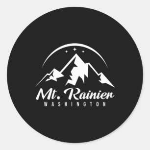 Mount Rainier Washington Ski Resort Skiing Snowboa Runt Klistermärke