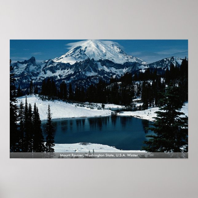 Mount Rainier, Washington State, USA, Winter Poster (Framsidan)