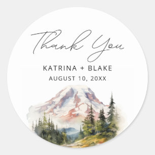 Mount Rainier Washington Tack Runt Klistermärke