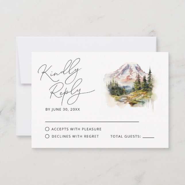 Mount Rainier Washington Watercolor OSA (Framsida)