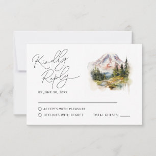 Mount Rainier Washington Watercolor OSA Kort