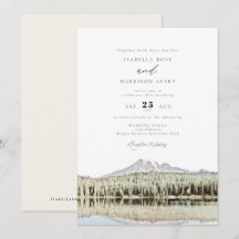 MOUNT RAINIER Watercolor Mountain Bröllop