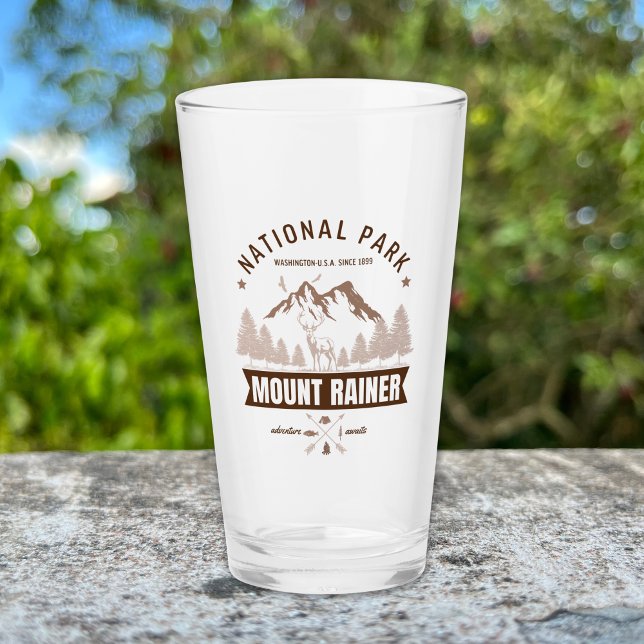 Mount Rainier Wilderness Deer Design Glaskopp (Skapare uppladdad)
