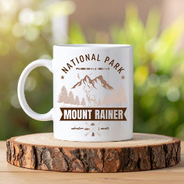 Mount Rainier Wilderness Deer Graphic Kaffemugg