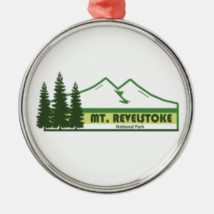 Mount Revelstoke nationalpark Gröna Ränder Julgransprydnad Metall