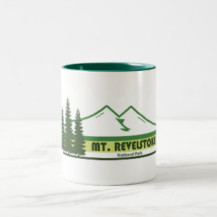 Mount Revelstoke nationalpark Gröna Ränder Två-Tonad Mugg