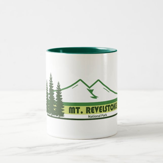 Mount Revelstoke nationalpark Gröna Ränder Två-Tonad Mugg (Center)