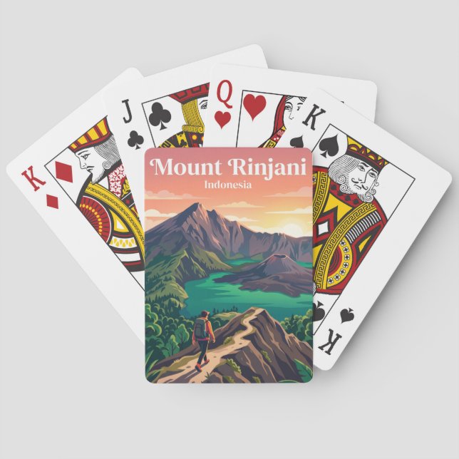 Mount Rinjani Indonesien Casinokort (Baksidan)