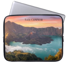 Mount Rinjani vulkan krater soluppgång