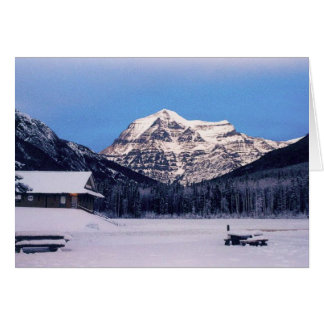 Mount Robson i Winter Hälsningskort