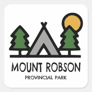 Mount Robson Provincial Park Fyrkantigt Klistermärke
