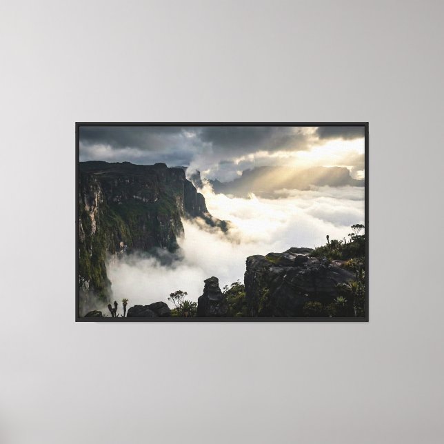 Mount Roraima Uråldriga Topp - Hyperrealistisk  Canvastryck (Framsida)