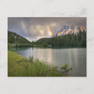 Mount Rundle Rainbow, Cascade Ponds Vykort