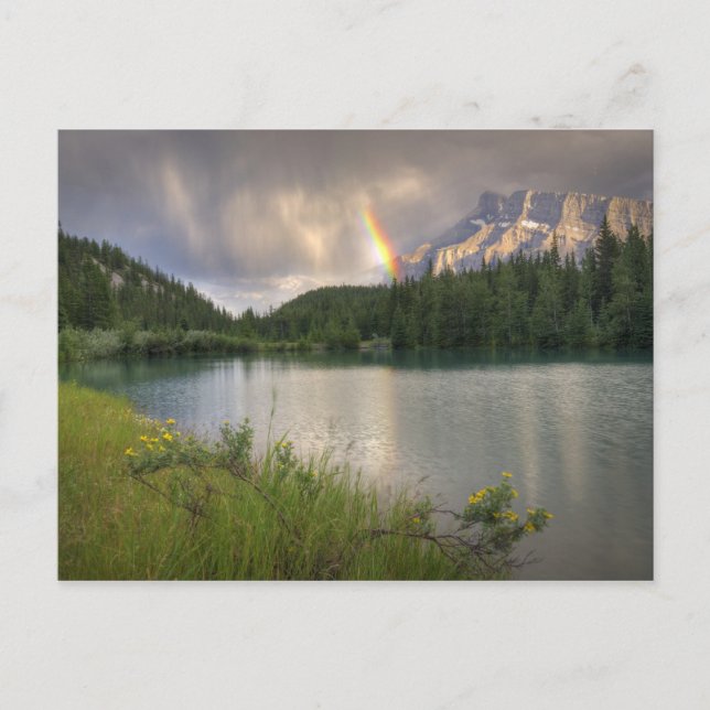 Mount Rundle Rainbow, Cascade Ponds Vykort (Framsida)