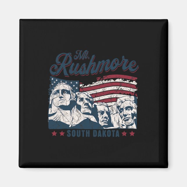 Mount Rushmore 4 juli firande Usa Flagga Mt Magnet (Framsidan)