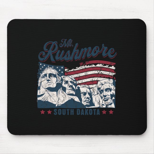 Mount Rushmore 4 juli firande Usa Flagga Mt Musmatta (Framsidan)