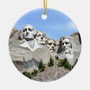 Mount Rushmore Akvarell Julgransprydnad Keramik