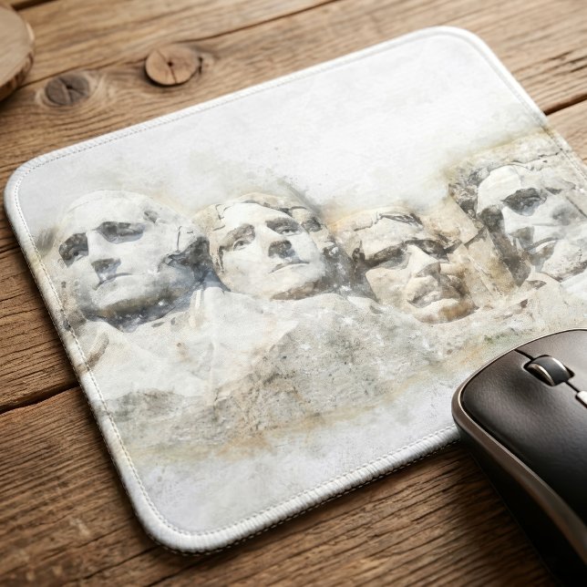 Mount Rushmore akvarell Musmatta (Mount Rushmore Presidential Watercolor Art. Mouse Pad)
