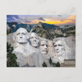 Mount Rushmore Amerika Presidenter   Vykort