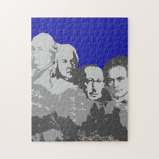 Mount Rushmore av pussel för kompositörer 11X14 (Vertikal)