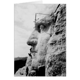 Mount Rushmore Construction of George Washington Hälsningskort