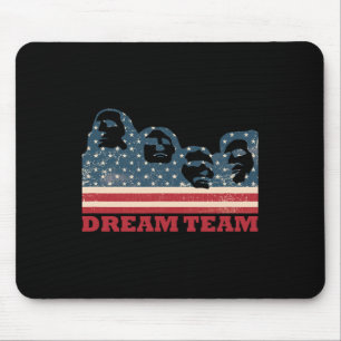 Mount Rushmore Dröm Team Patriotisk Usa Flagga Ame Musmatta