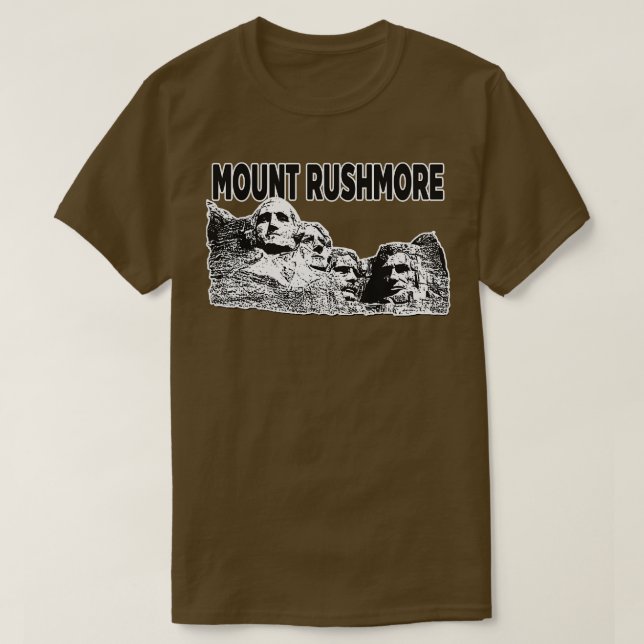 Mount Rushmore i Black and White TShirt T Shirt (Design framsida)
