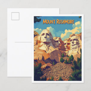 Mount Rushmore Keystone South Dakota USA Travel Vykort