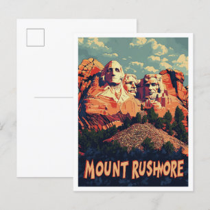 Mount Rushmore Keystone South Dakota USA Travel Vykort
