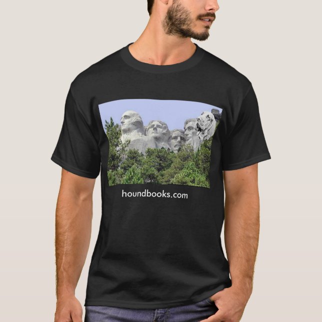 Mount Rushmore med Wimsey spårhunden Tee (Framsida)