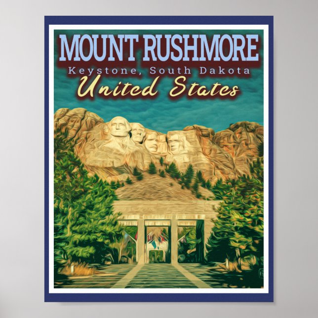 MOUNT RUSHMORE NATIONAL MEMORIAL - SOUTH DAKOTA POSTER (Framsidan)