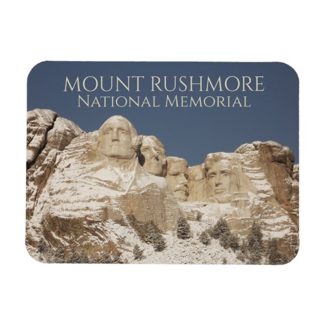 Mount Rushmore National Memorial, Winter Snö Magnet (Horisontell)