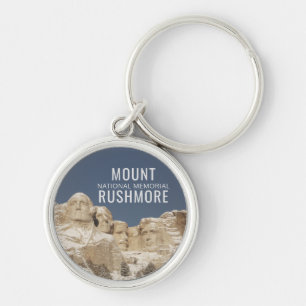 Mount Rushmore National Park, South Dakota Rund Silverfärgad Nyckelring