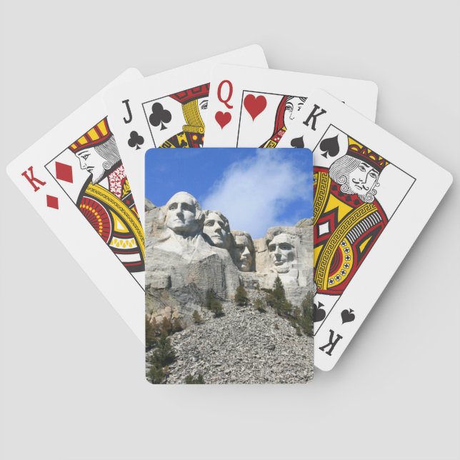 Mount Rushmore på ett klart dagfoto Spelkort (Baksidan)