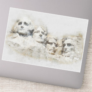 Mount Rushmore Presidentiell Akvarellkonst Klistermärken