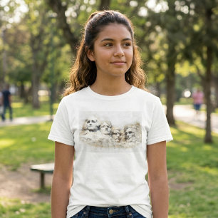 Mount Rushmore Presidentiell Akvarellkonst T Shirt