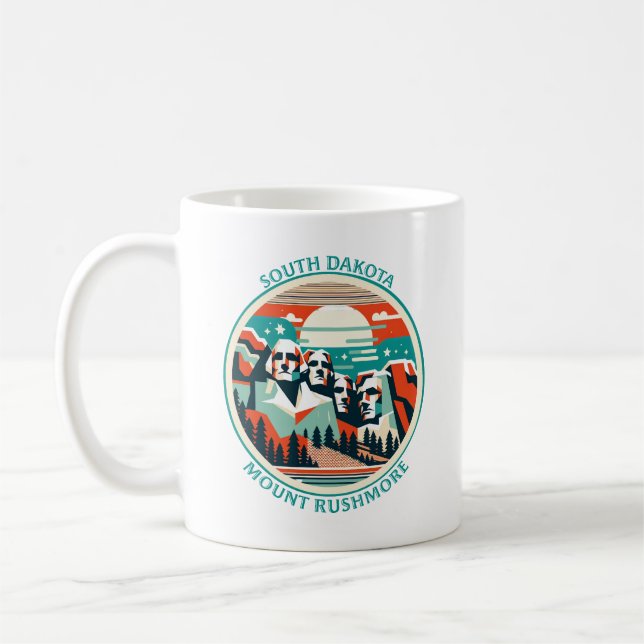Mount Rushmore, South Dakota Kaffemugg (Vänster)