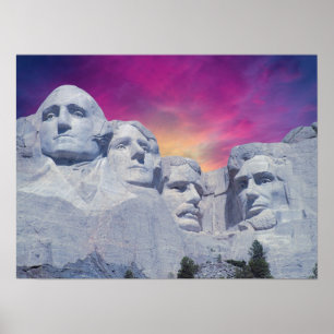 Mount Rushmore South Dakota, USA presidenter Poster